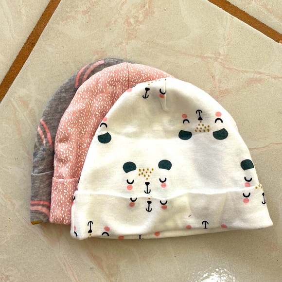 Gerber Other - 3/$30 Babygirl Beanie Caps